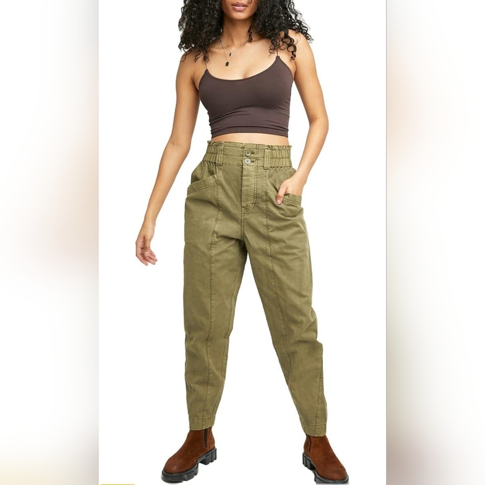 Free People Ready To Run Cinch Waist High Rise Pant Small